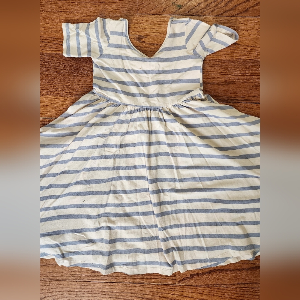 Alice & Ames Blue and White Striped Kids Dress